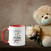 Mug Nom personnalisé de la Saint Valentin