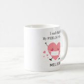 Mug Nom personnalisé de la Saint Valentin, pandémique (Devant droit)