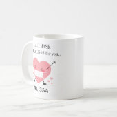 Mug Nom personnalisé de la Saint Valentin, pandémique (Devant gauche)