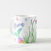 Mug Nom personnalisé de la sirène (Devant gauche)