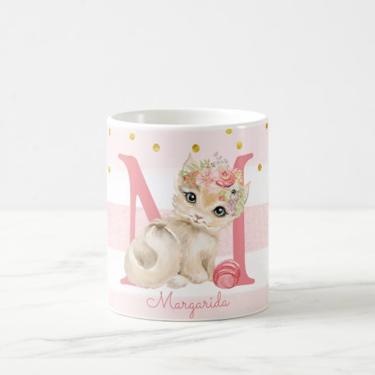 Mug Nom personnalisé de l'Amoureux des chats fille d'i (Centre)