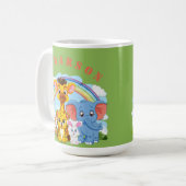 Mug Nom personnalisé de l'animal de la jungle (Devant gauche)