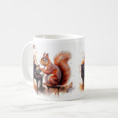 Mug Nom personnalisé de l'animal mignon d'écureuil et (Devant gauche)