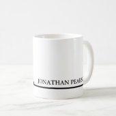 Mug Nom personnalisé de l'avocat noir et blanc (Devant droit)