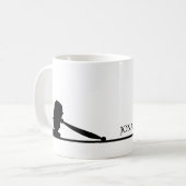 Mug Nom personnalisé de l'avocat noir et blanc (Devant gauche)