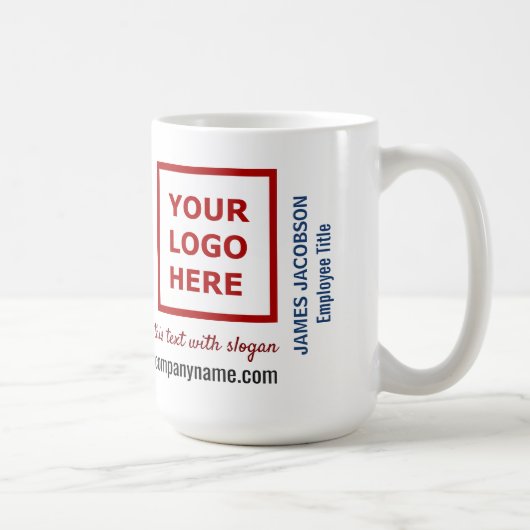 Mug Nom personnalisé de l'employé du personnel Logo du (Droite)