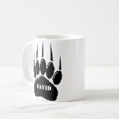 Mug Nom personnalisé de l'Empreinte de patte de l'ours (Devant gauche)
