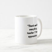 Mug Nom personnalisé de l'enseignant Apple Merci (Devant droit)