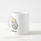 Mug Nom personnalisé de l'enseignant Apple Merci (Devant gauche)