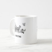 Mug Nom personnalisé de l'ensemble du chat moderne (Devant gauche)