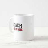Mug Nom personnalisé de l'entraîneur (Devant gauche)