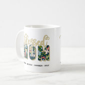 Mug Nom personnalisé de maman bienheureuse (Devant gauche)
