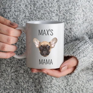 Mug Nom personnalisé de maman de chien Face Mama Fête
