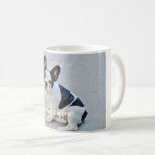 Mug Nom personnalisé de photo de bouledogue et de (Devant droit)