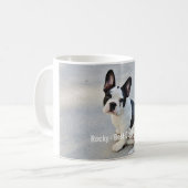 Mug Nom personnalisé de photo de bouledogue et de (Devant gauche)