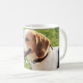 Mug Nom personnalisé de photo de chien de beagle et de (Devant droit)