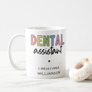 Mug Nom personnalisé Dental Assistant Cadeau