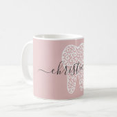 Mug Nom personnalisé Dental Empreinte de léopard Tooth (Devant gauche)