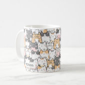 Mug Nom personnalisé des chats irréguliers (Devant gauche)