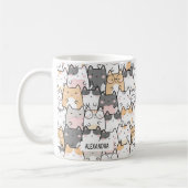 Mug Nom personnalisé des chats irréguliers (Gauche)