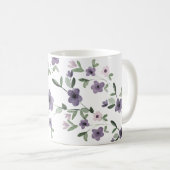 Mug nom personnalisé des fleurs lilas (Devant droit)