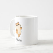 Mug Nom personnalisé du chat orange (Devant gauche)