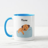 Mug Nom personnalisé du chien mignon (Gauche)