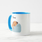Mug Nom personnalisé du chien mignon (Devant gauche)