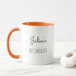 Mug Nom personnalisé du chocolat chaud Cute Girl and