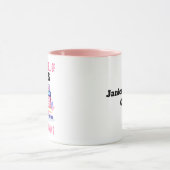 Mug Nom personnalisé du comptable fiscal de l'ACP rose (Centre)