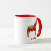 Mug Nom personnalisé du Dala Horse (Devant droit)