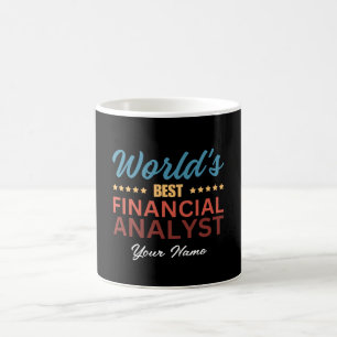 Mug Nom personnalisé du meilleur analyste financier du