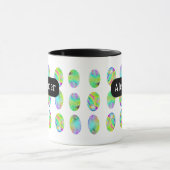 Mug Nom personnalisé du Motif d'oeufs de Pâques (Centre)