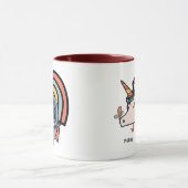 Mug Nom personnalisé du papillon Unicorn scandinave (Centre)