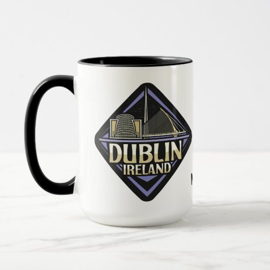 Mug Nom personnalisé Dublin Irlande (Gauche)