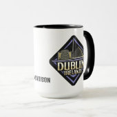 Mug Nom personnalisé Dublin Irlande (Devant droit)