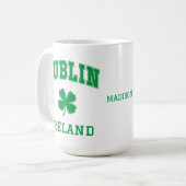 Mug Nom personnalisé Dublin Irlande (Devant gauche)