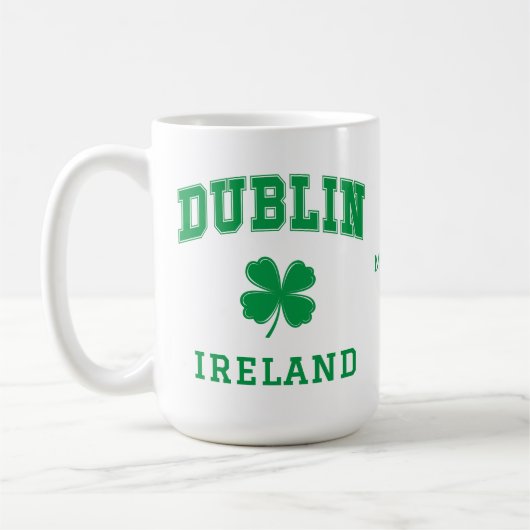 Mug Nom personnalisé Dublin Irlande (Gauche)