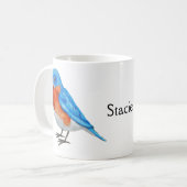 Mug Nom personnalisé Eastern Bluebird Bird Watcher (Devant gauche)