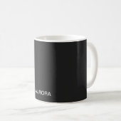 Mug Nom personnalisé Elegant Jet Black - (Devant droit)