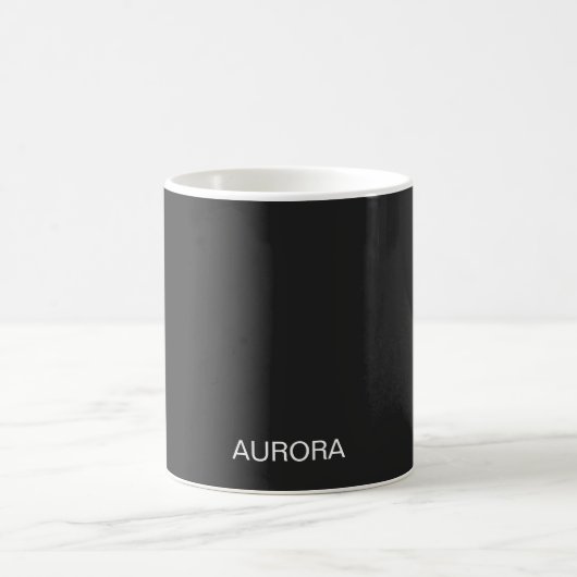 Mug Nom personnalisé Elegant Jet Black - (Centre)