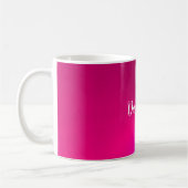 Mug Nom personnalisé en faux métal rose (Gauche)