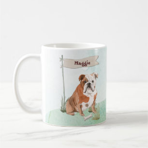 Mug Nom personnalisé English Bulldog Pet Dog