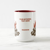 Mug Nom personnalisé et camping de texte (Centre)