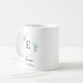 Mug Nom personnalisé et date de baptême JW Cadeaux (Devant gauche)