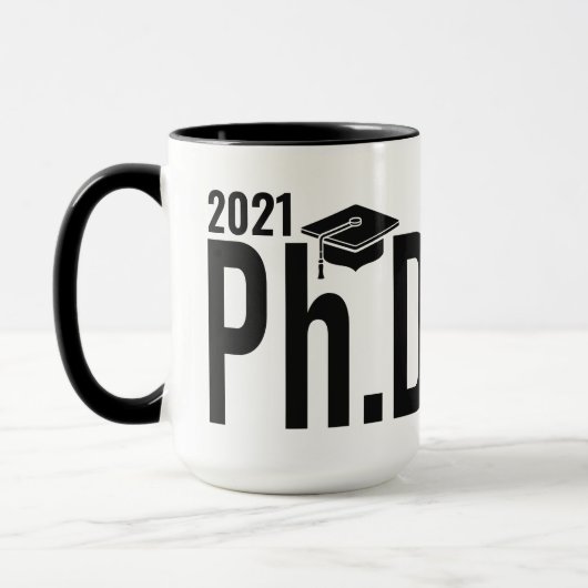 Mug Nom personnalisé et doctorat de l'année (Gauche)