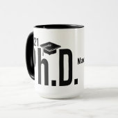 Mug Nom personnalisé et doctorat de l'année (Devant gauche)