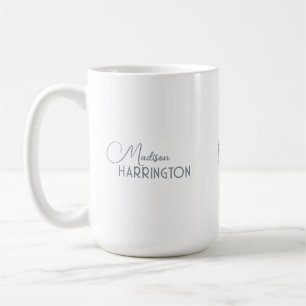 Mug Nom personnalisé et monogramme minimaliste