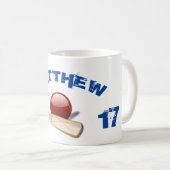 Mug Nom personnalisé et numéro Jersey Cricket (Devant droit)