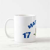 Mug Nom personnalisé et numéro Jersey Cricket (Gauche)